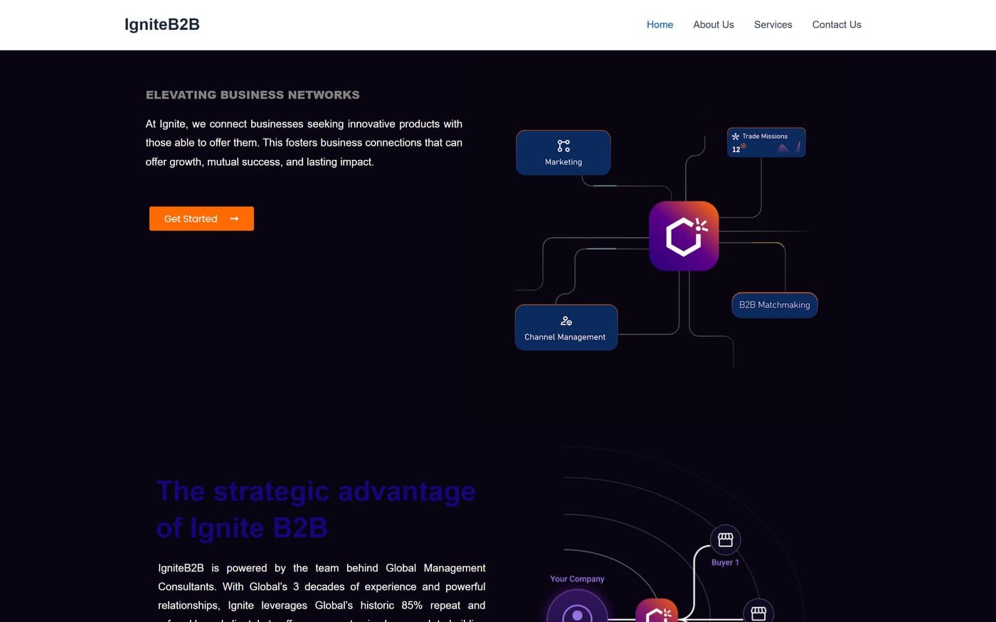 IgniteB2B website home page